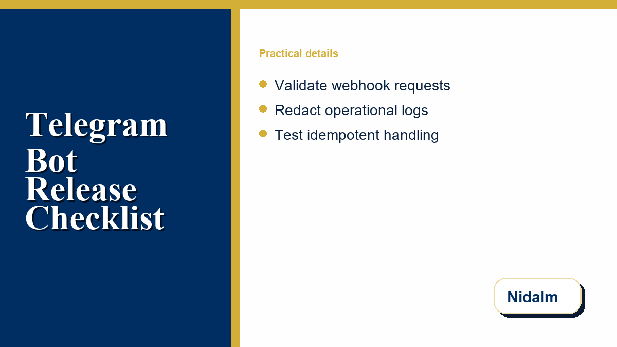 Telegram bot token and update delivery review checklist