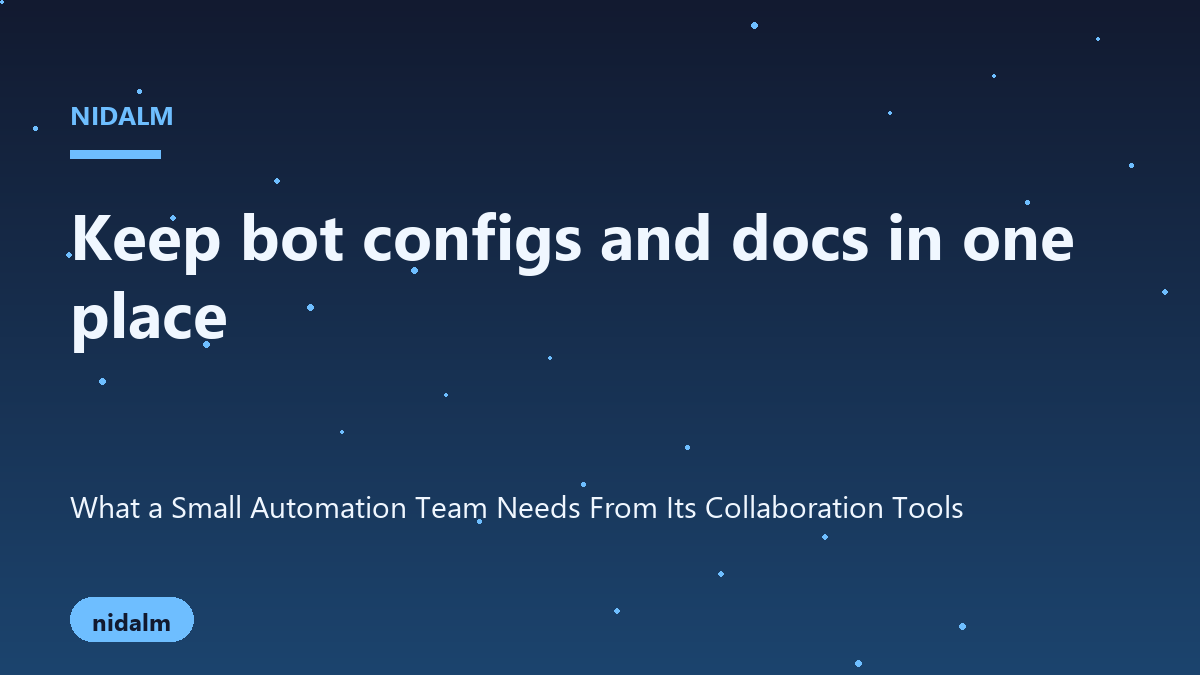Diagram of runbooks and shared documentation for automation projects