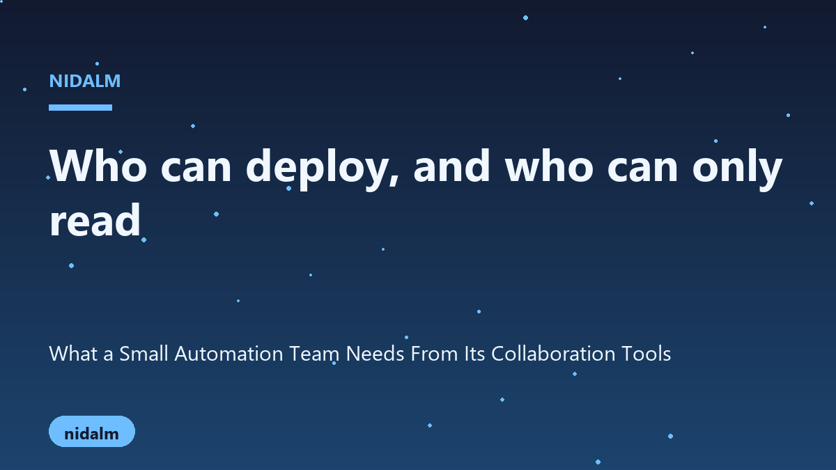 Checklist for separating deploy access from read access on a small team